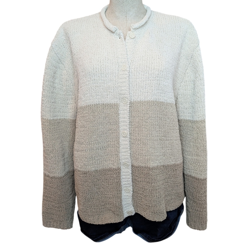 Northern Reflections Colourblock Cardigan XL Neutral Soft Cozy Vintage